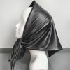 Faux Leather Triangular Scarf Women Headscarf Windproof Scarf Headwraps Bandana