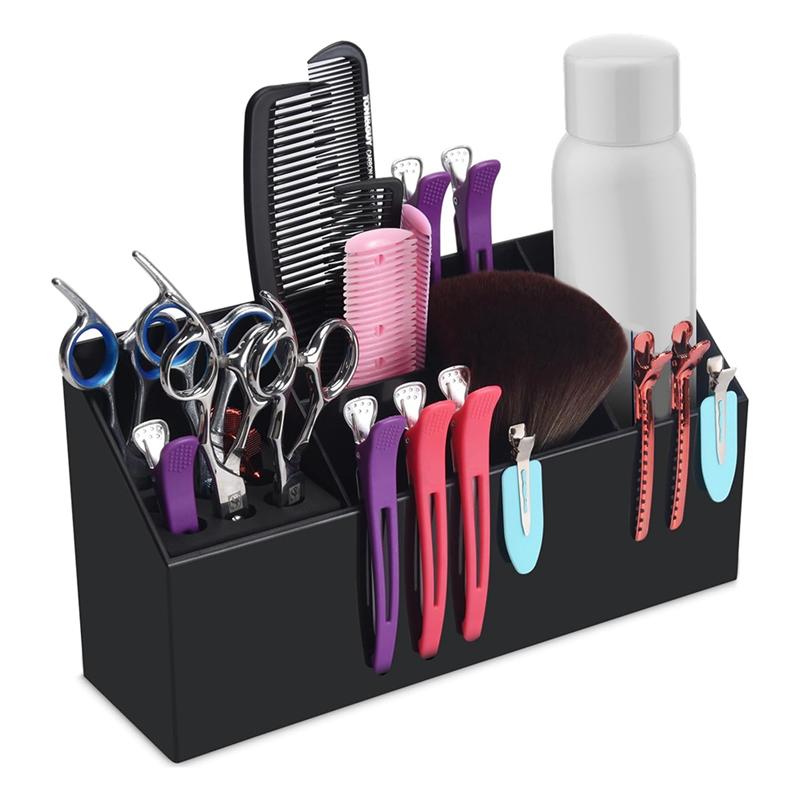A95I-Hair Scissors Large Storage Box, Shear Holder For Hair Salon, Scissor Holder, Hairdressing Combs Clips Scissors