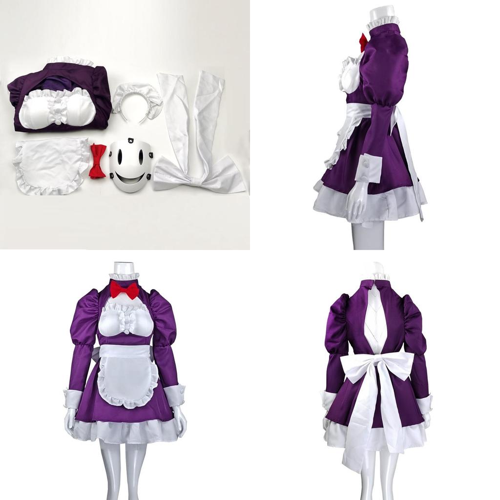 Cosplay Costume For Girls Tenkuu Shinpan Maid Outfit With Mask, In-stock