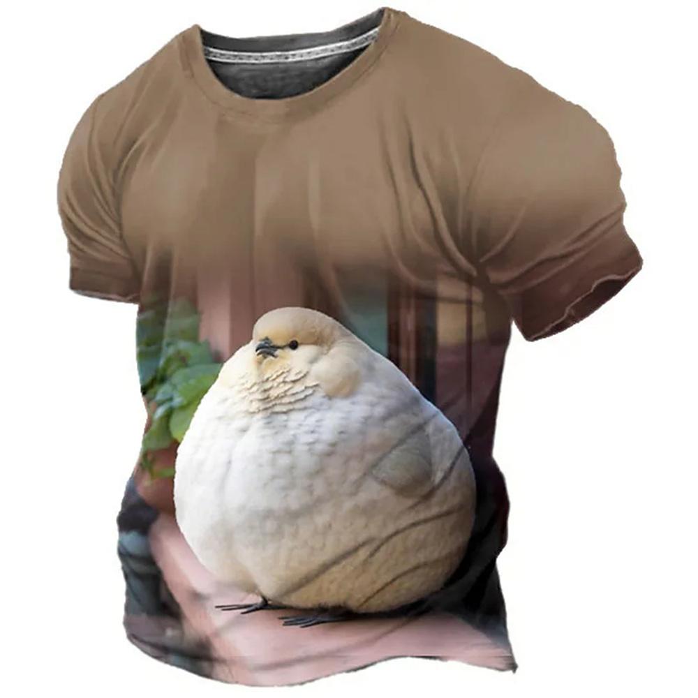 

Толстое Животное Забавный Узор 3D Принт Летняя Мужская Футболка с Круглым Вырезом Повседневная с Коротким Рукавом Оверсайз Пуловер Мода Уличная Одежда XS