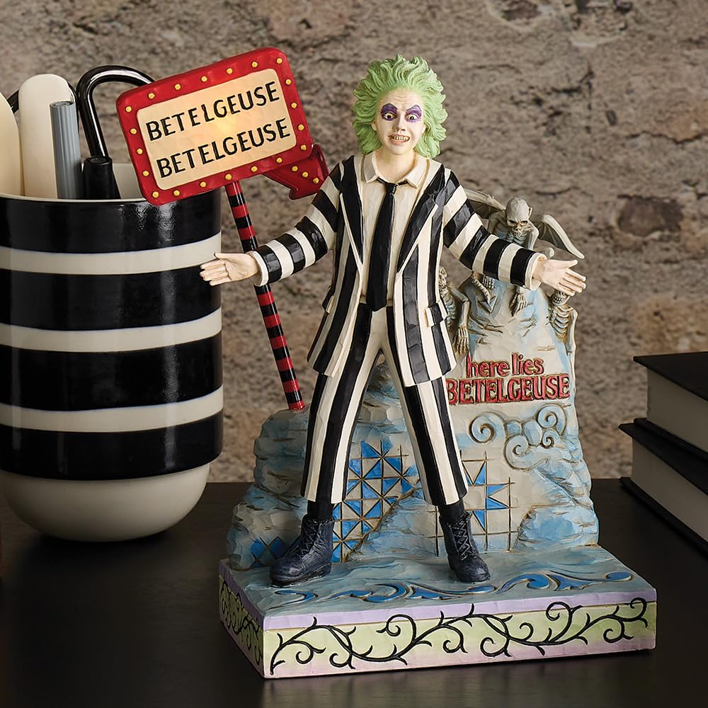 JIM SHORE Beetlejuice LED Sign & Gravestone 6016175
