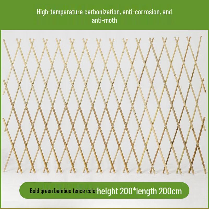 Expandable Bamboo Fence Panel for Outdoor Patio and Garden – Anti-Corrosion Support Pole for Landscaping and Partitioning.