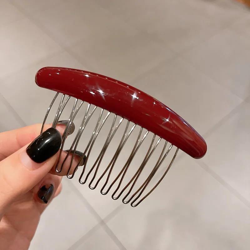 Hair Comb and Hairpin Combination for Simple Side Parting Hair Clips for Hair Without Any Trace At The Back of The Head and For Messy Hair At The Top.