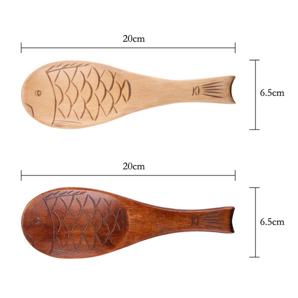 Tableware Easy To Clean Natural Eco-friendly Wooden Spatula Serving Spoons Rice Paddle Rice Scooper
