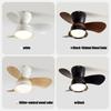 Ceiling Fans With LED Lamp Silent Fans High Wind 3 Speed Light Modern Retro Design for Bedroom Living Room Decor Home Lamp