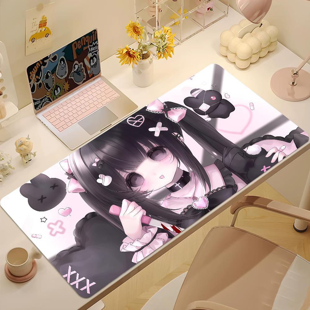 Cute Minestyle Girls Mouse Pad Large Nonslip Lockedge Desktop Computer Desk Mat Keyboard Writing Mousepad Office Gamer Student