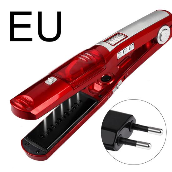 Ceramic Fast Heat Dry Wet Dual Straightener Steam Hair Use Electric Bangs Curler
