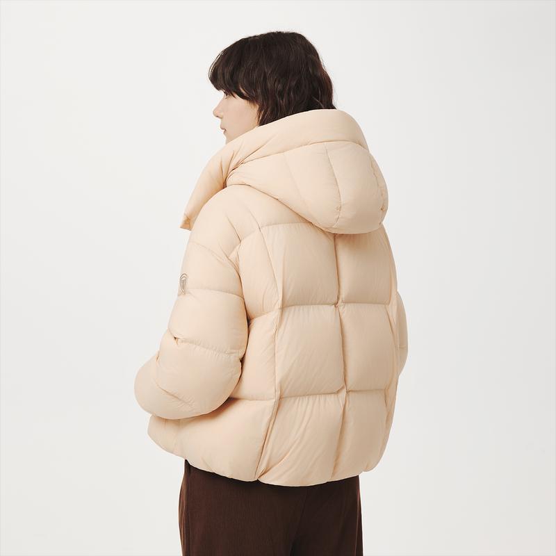 Tanboer Women's Detachable Hood Puffy Short Down Jacket 5530330Z