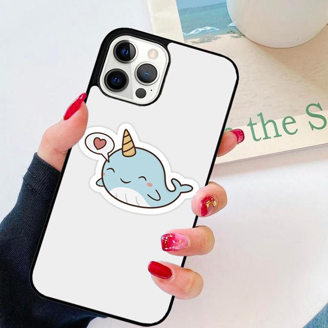 

Милый Коллаж Нарвала Чехол для Телефона Задняя Крышка для iPhone 17 Air 16 15 14 13 11 12 Pro Max Plus Корпус Coque iPhone 13