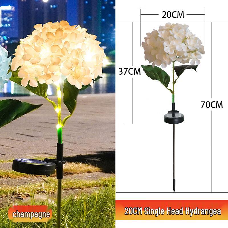 Heixie Solar Hydrangea Garden Stake Lights