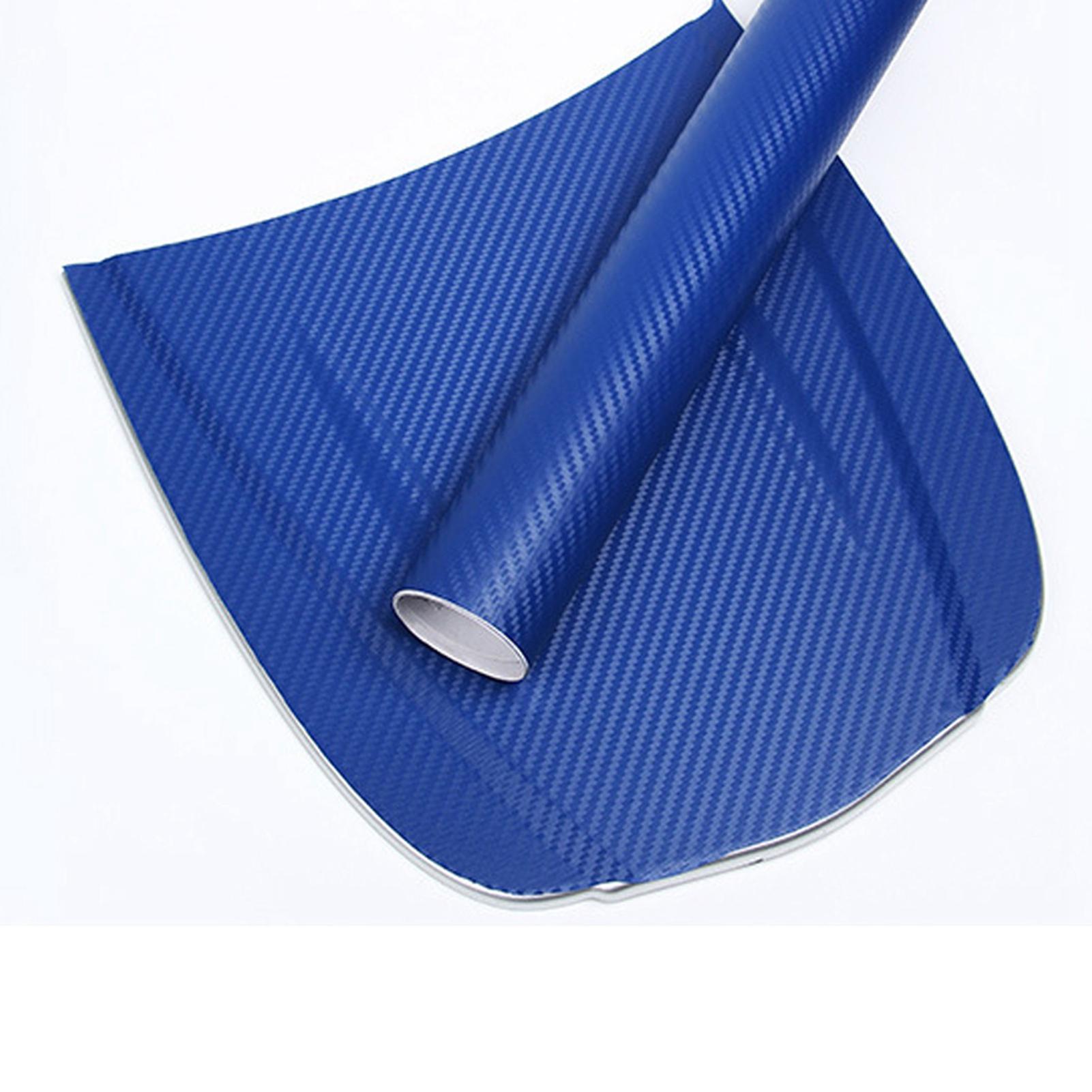 

Carbon Fiber Style Wrapping Film 3D Thickened Car Exterior Decorative Protection Wrap Roll Stickers Decal Blue синий
