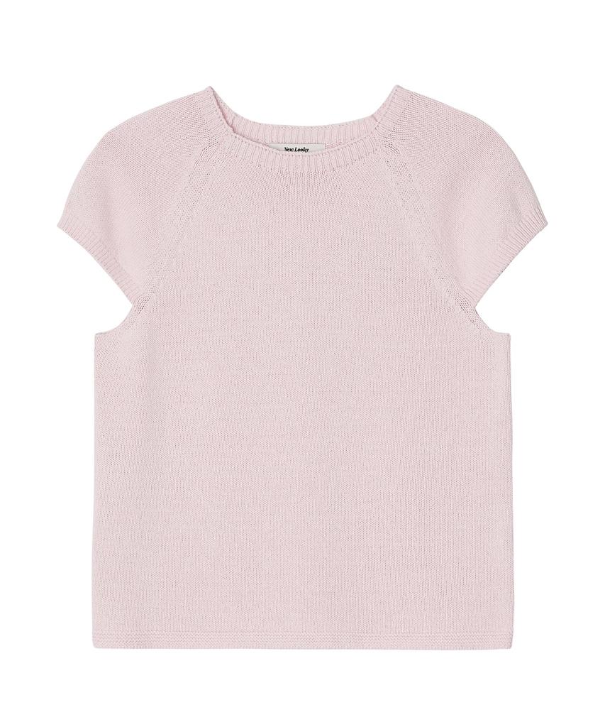 Nyuluki Feminine Short-Sleeved Knit_Light Pink