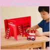 Wooden Fire Scene Construction Building Block Toys  For Kids Interactive Play