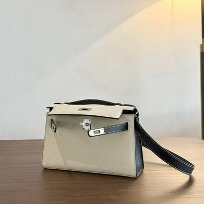Nouveau sac mini génération 22cm avec association de couleurs motif paume sac à main femme cuir véritable sac en cuir portable à la mode