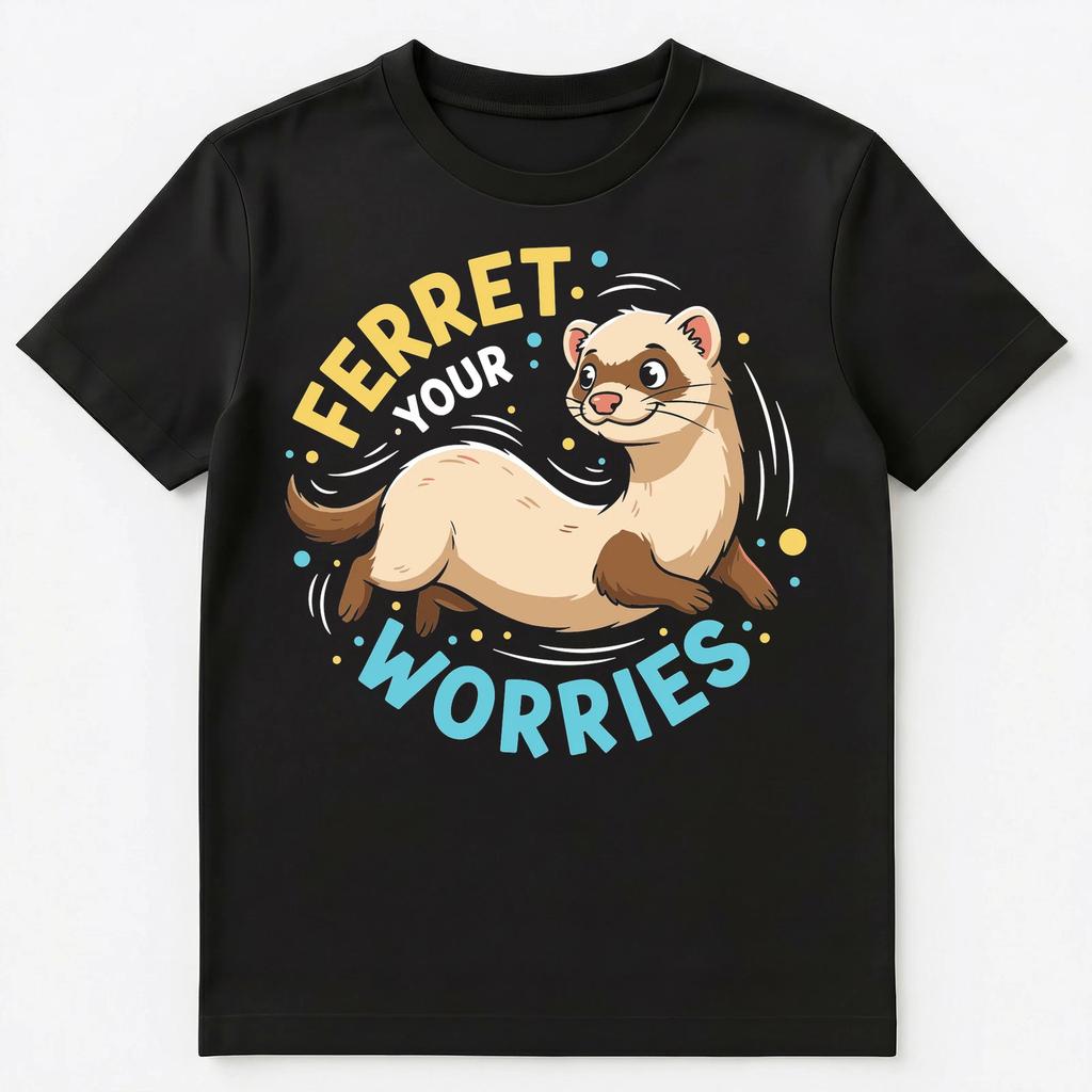 Ferret Your Worries Away Animal Humor Design Unisex T-Shirt