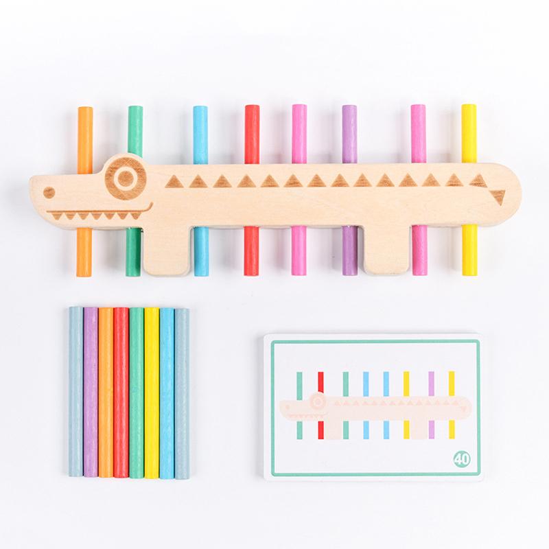 Fischgräten Holz Paarung Kinder Puzzle Farberkennung Frühe Bildung Feinmotorik Trainingsspielzeug Montessori Lehrmittel