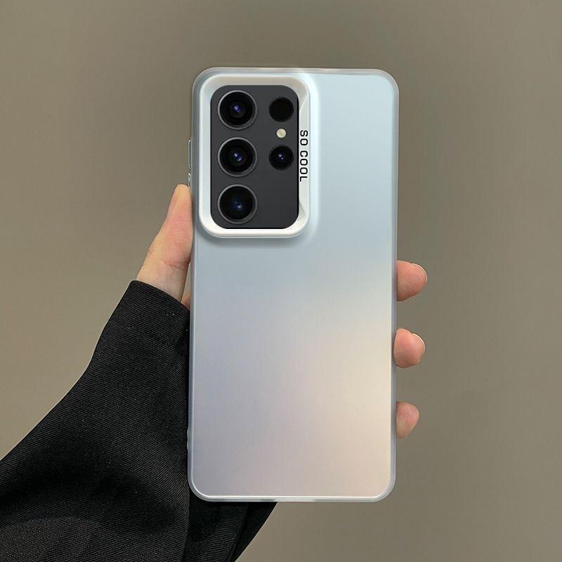 

Suitable for Samsung S25 Mobile Phone Case Color Silver S23 S22 S21ultra New Protective Case Anti Fall Simple S24 Samsung S21FE