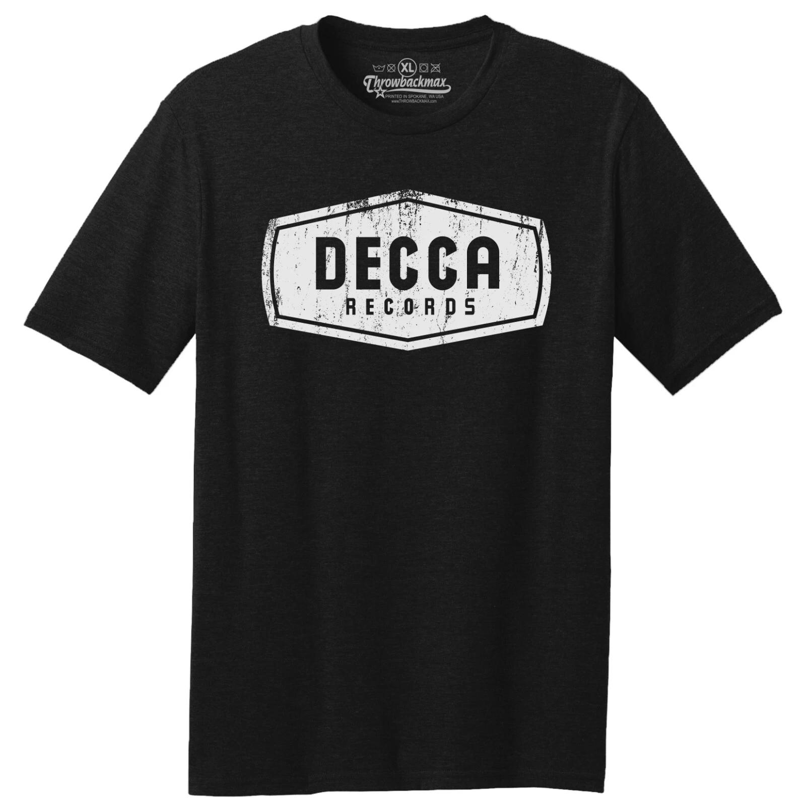 

Throwbackmax Decca Record Label Classic Cut, Premium Tri-Blend Black T shirt 2XL
