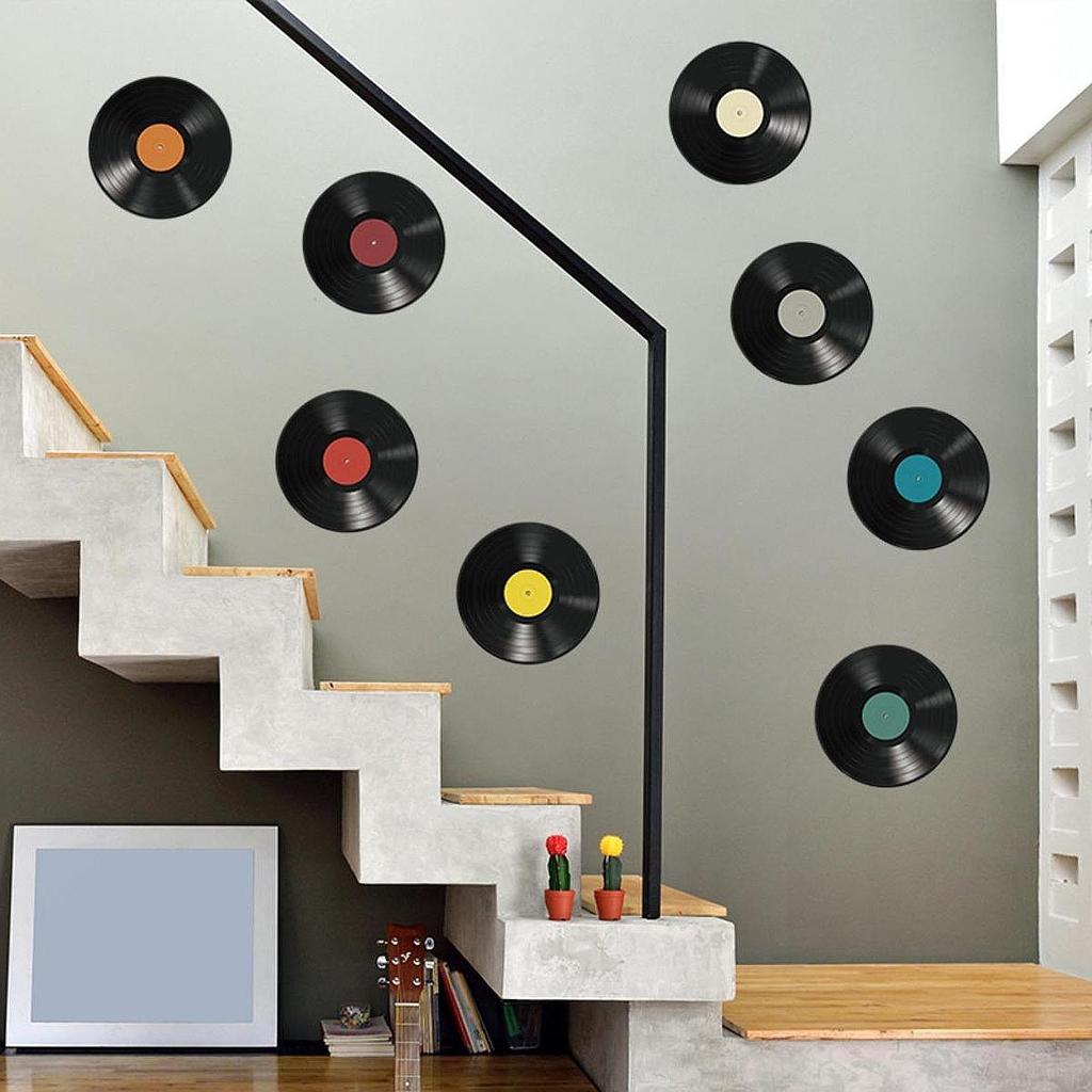 Vinyl Schallplatte Wandaufkleber Basteln PVC Tapete für Zimmer Wohnzimmer Schlafzimmer
