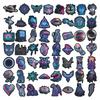 56Pcs Pvc Cyberpunk Neon Creative Stickers Journal Diy Notebook Decor Stationery Set Animeworlds Store
