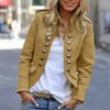 Ladies' Fashionable And Comfortable Breasted Solid Color Long Sleeved Casual Jacket