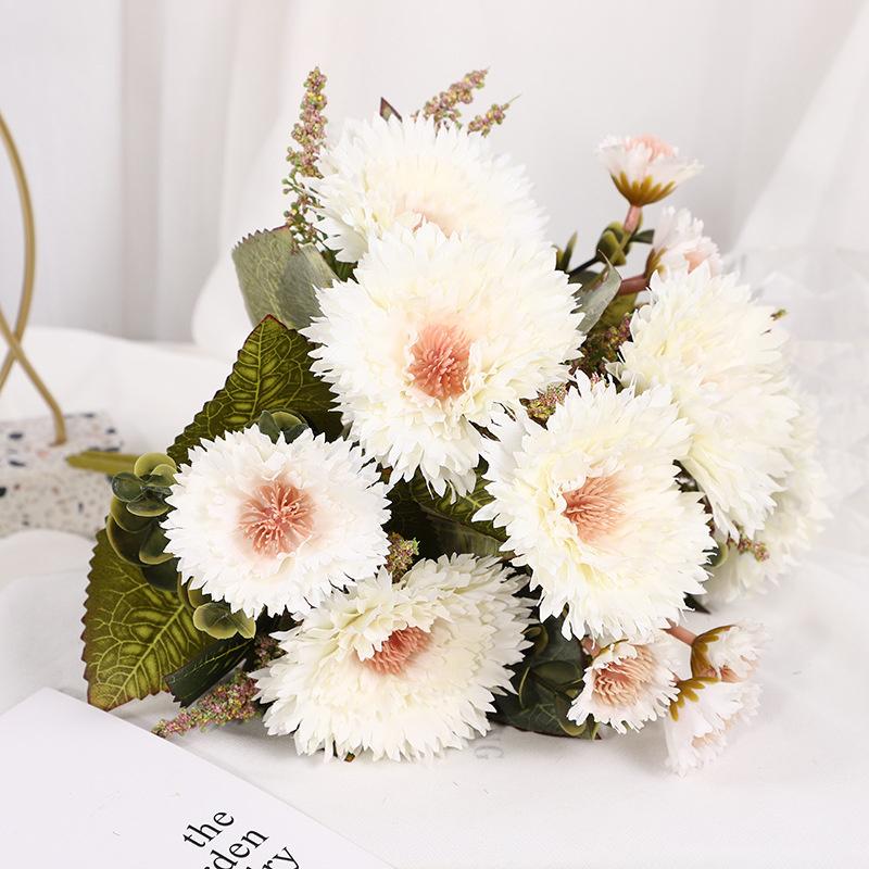 Einzelne Sonnenblume, Simulationsblume, Kunstblume, Ornament, künstliche Blumendekoration, Sonnenblume, Gänseblümchen, Bündel, Seide, Plastikblume