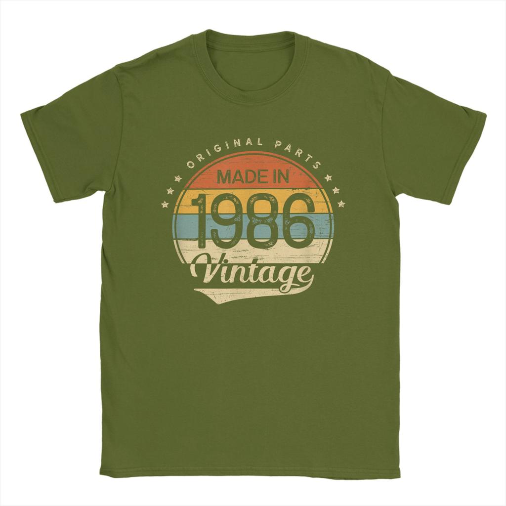 Oversized T Shirt Beach 40th Birthday Classic Vintage 1986 Original Parts Novelty TShirts Cotton Tshirt Men Classic Top Tees