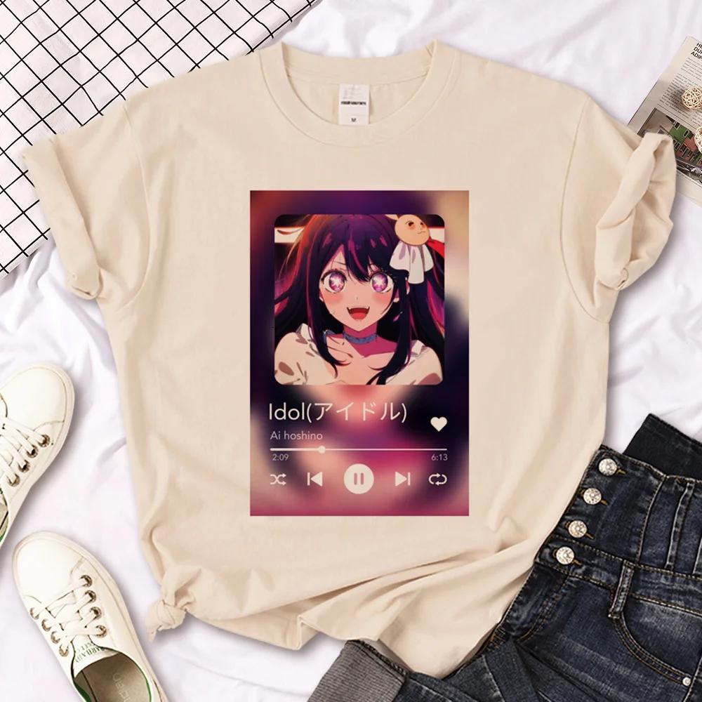 Oshi No Ko T Shirt Women Harajuku Top Girl Y2k Comic Unisexga Clothes Fashionable Summer Short Sleeved Female Top Tees