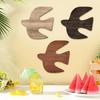 3-teiliges Wanddeko-Set aus Holzvögeln – rustikale Vintage-Wandkunst aus Holz, fliegende Vögel, Wandskulptur für Zuhause, Badezimmer, Schlafzimmer
