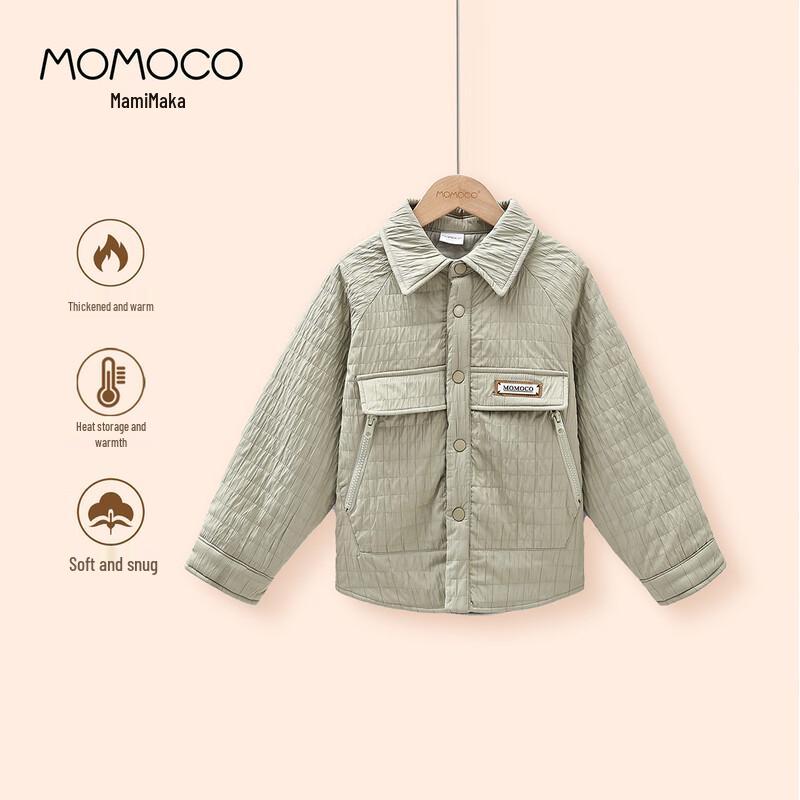 

Стеганая текстурированная рубашка-куртка для мальчиков MOMOCO 110