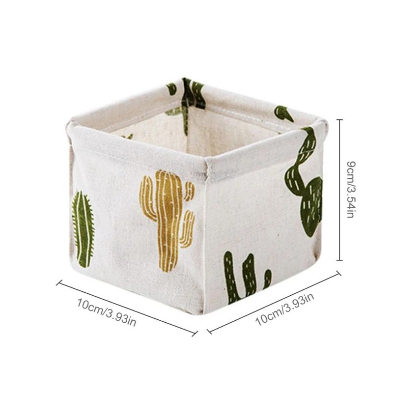 Foldable Bedroom Sundries Toy Storage Office Desk Stationery Storage Basket Cosmetic Underwear Organizer Desktop Storage Box