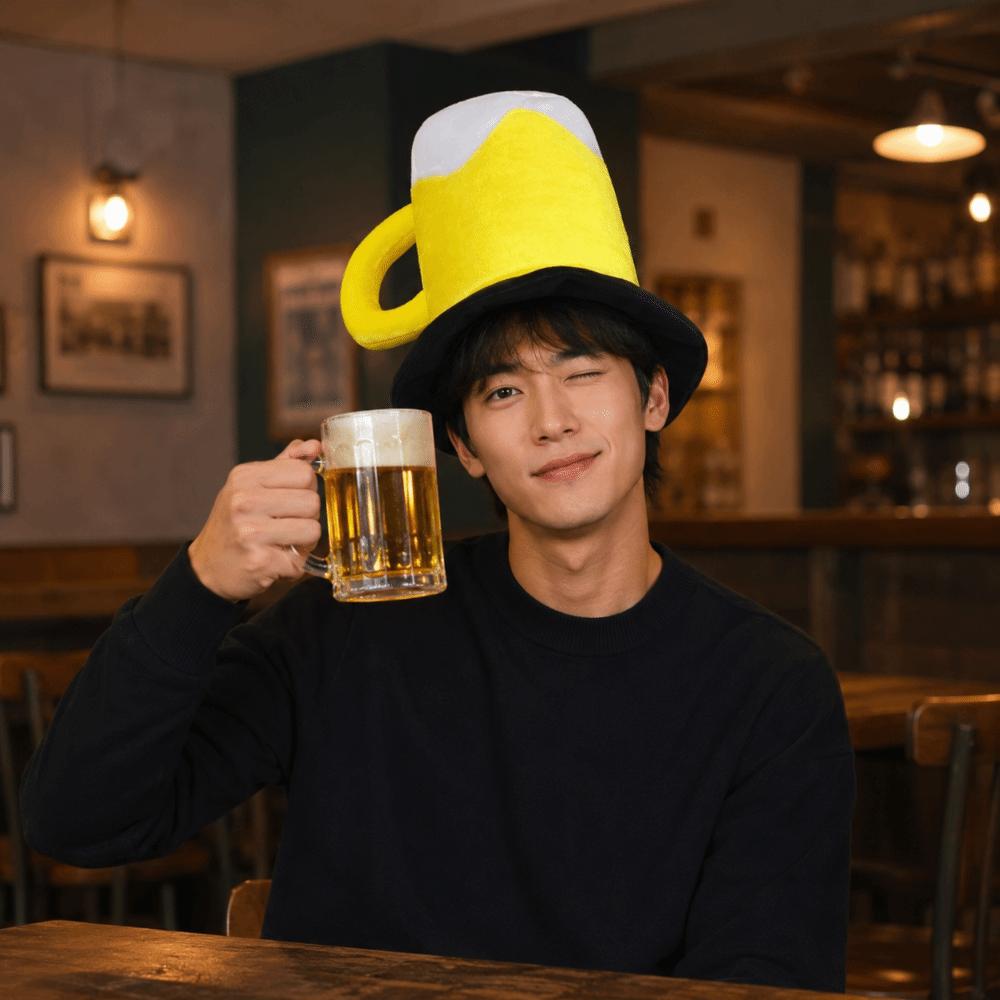 Creative Beer Mug Hat Cartoon Halloween Headgear Cute Cosplay Headgear Party Decoration
