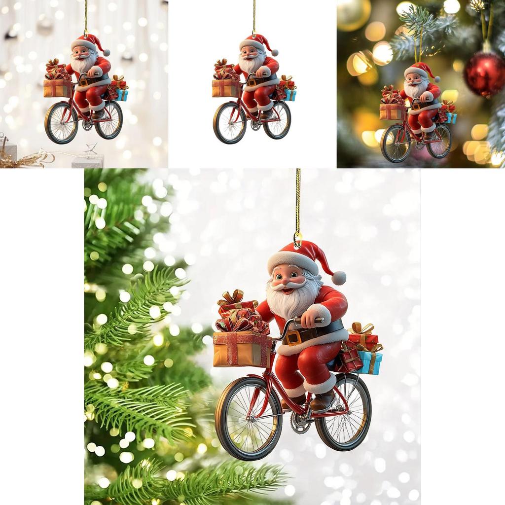 Weihnachten Weihnachtsmann Auto Innenraum Dekor Acryl Hängeornament Für Feiertagsfestlichen Stil