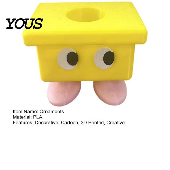 Toothbrush Holder For Countertop 3D Printed Cartoon Stool Holder, Waterproof Moisture-Proof Cute Bathroom Decor Stand Compact Storage