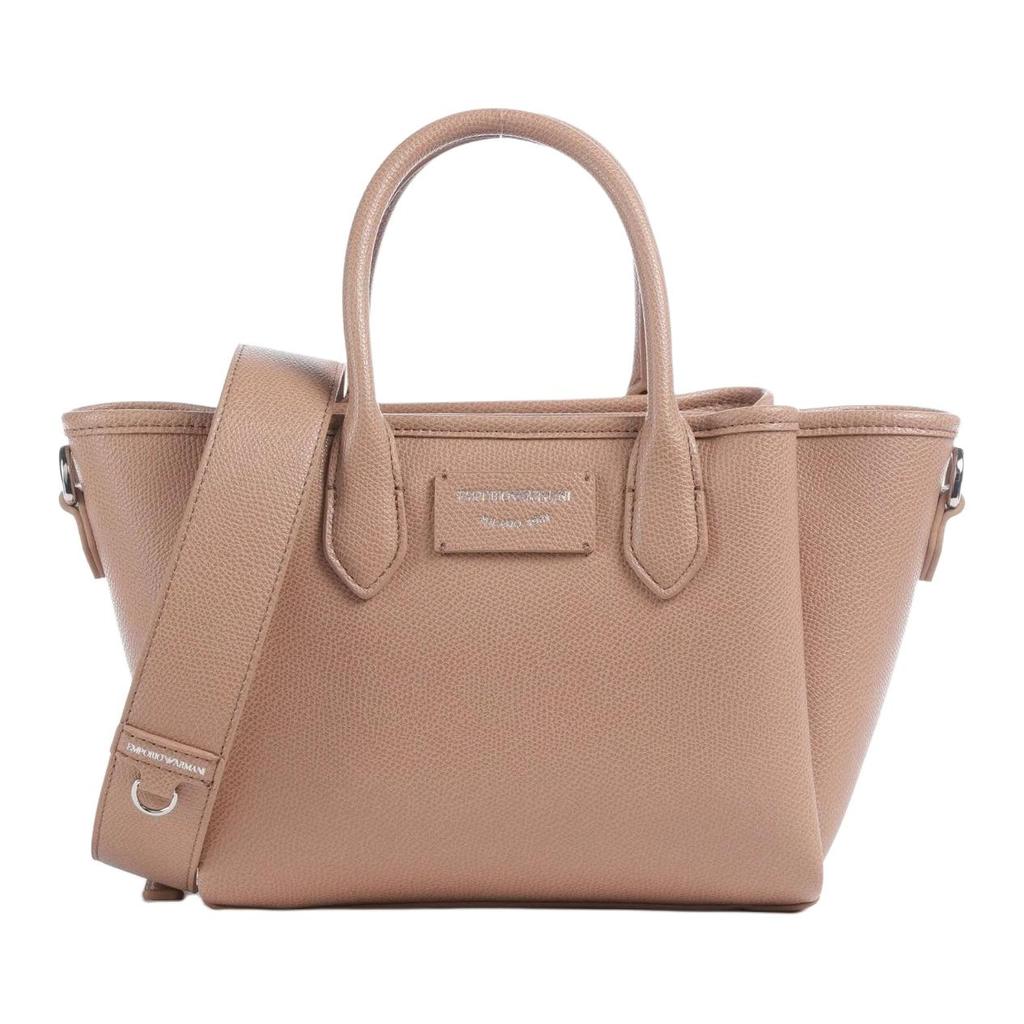 Emporio Armani Logo Detail Patch Tote Bag Women Tote Bags Brown EW002328AF17799M1188
