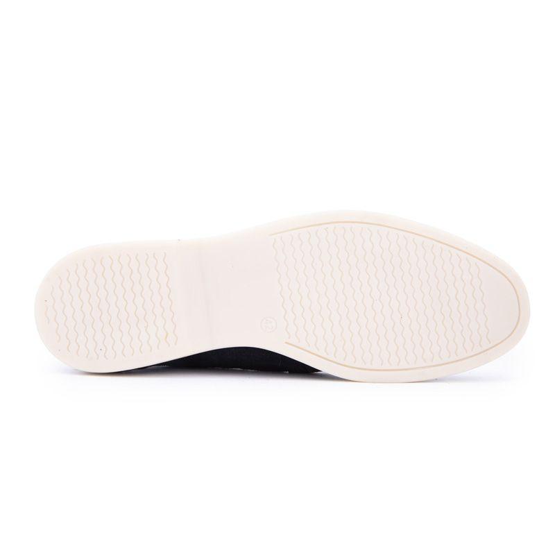 Mocassins cuir daim semelle blanche avec surpiqure blanche Homme PIERRE CARDIN