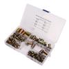 100Pcs Zinc Alloy Furniture Hex Drive Head Nuts Assortment Set with Storage Box High Hardness M4 M5 M6 M8 M10
