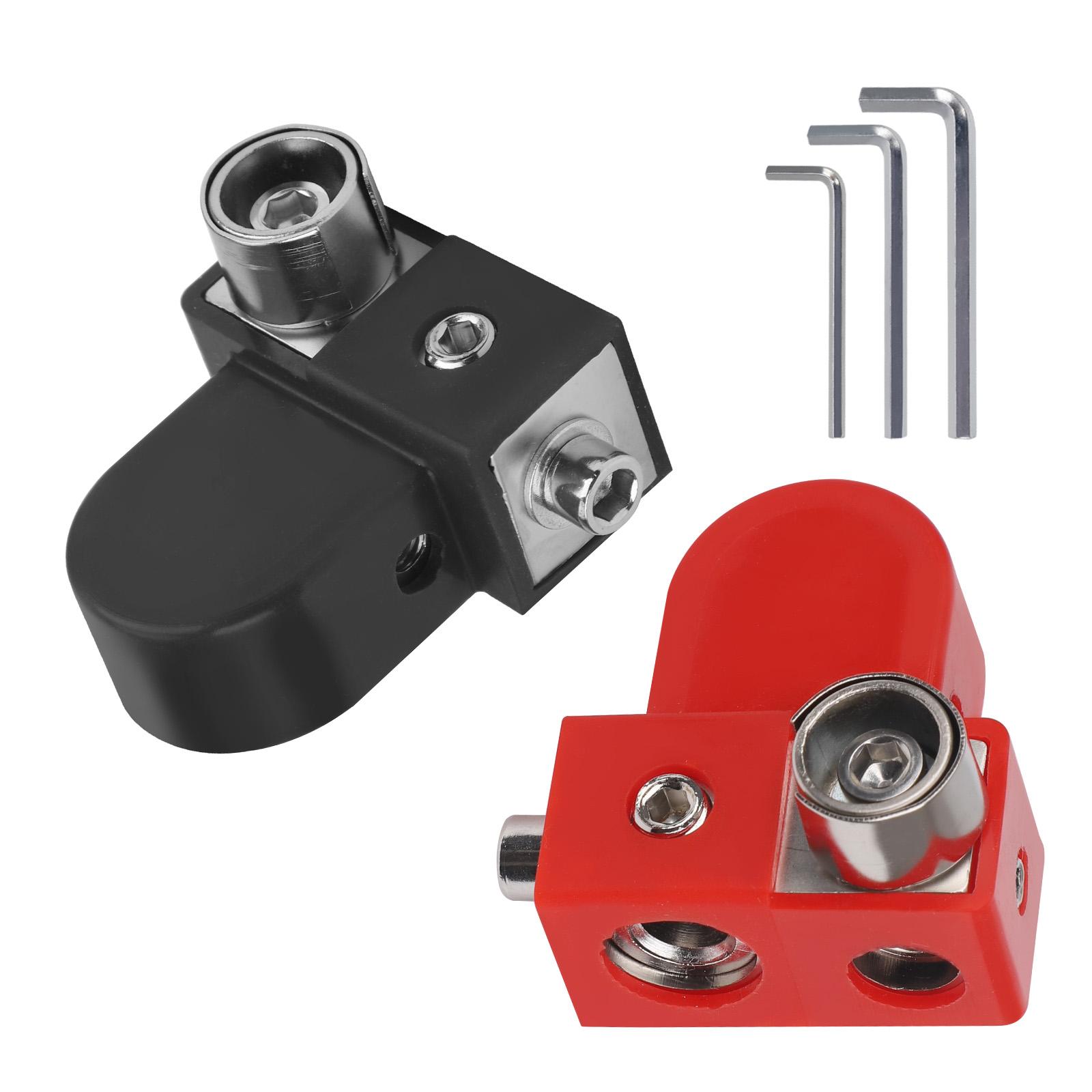 

BTO Solid Positive Negative Battery Terminal Top or Side-Mounted With Adaptor Collar Connect 0/2/4 Gauge & 4/8 Gauge Wire Output