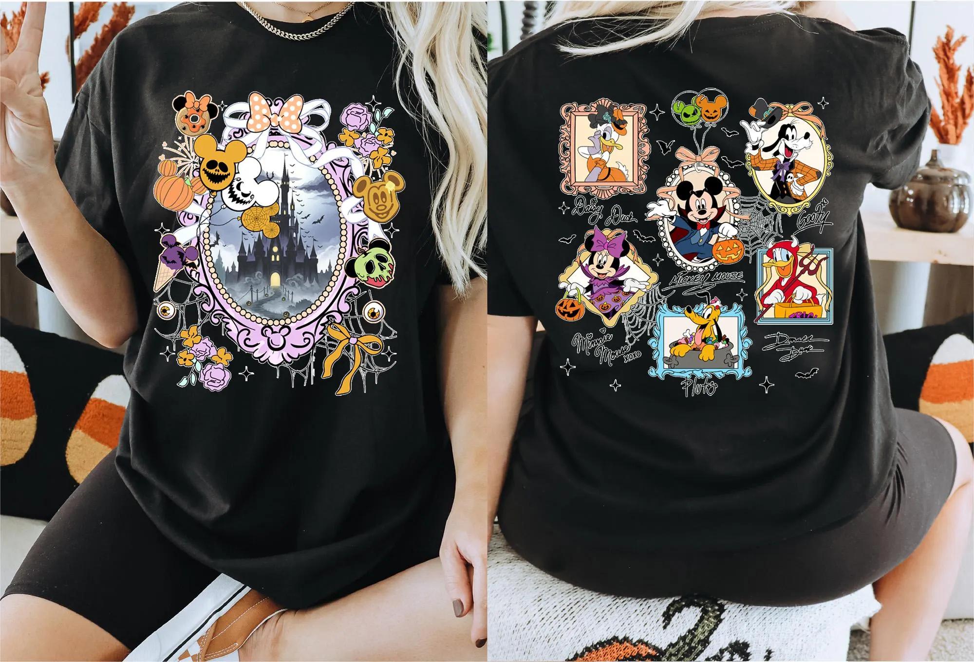 Trendy Casual Mickey  Friends Halloween Sweatshirt Halloween Travel Shirt Mickey  Friends Shirt Halloween S