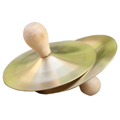 Lot de 2 cymbales à main en cuivre, excellente qualité sonore, faciles à saisir, éducatives pour les enfants
