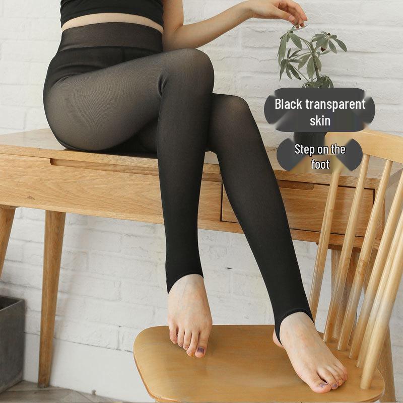 

Женские бесшовные полупрозрачные серые колготки: Утолщенный базовый слой с флисовой подкладкой для осени/зимы 80g S (80-100 lbs)