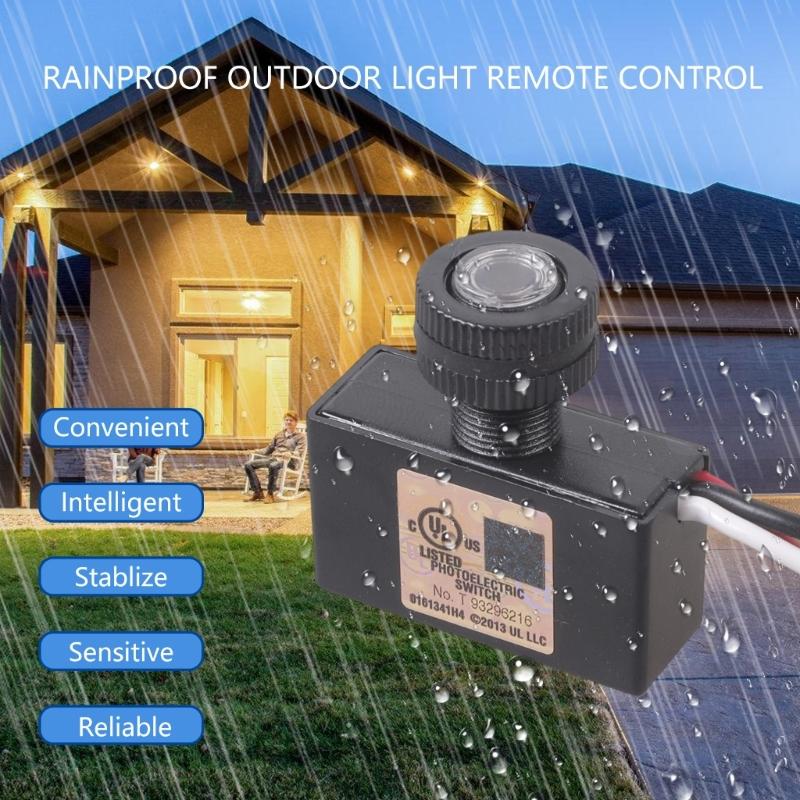 2Pcs Automatic On/Off Photoelectric Switches Light Sensors Controllers for Outdoor LED Fixtures Garden Lighting
