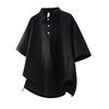 Retro Workwear Short Sleeved Shirt Men's Loose Collared Casual Shirt Summer Shirt