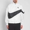 Nike Lab Heritage Stand Collar Zip Jacket With Large Swoosh Men Jackets White Black AA1569-100