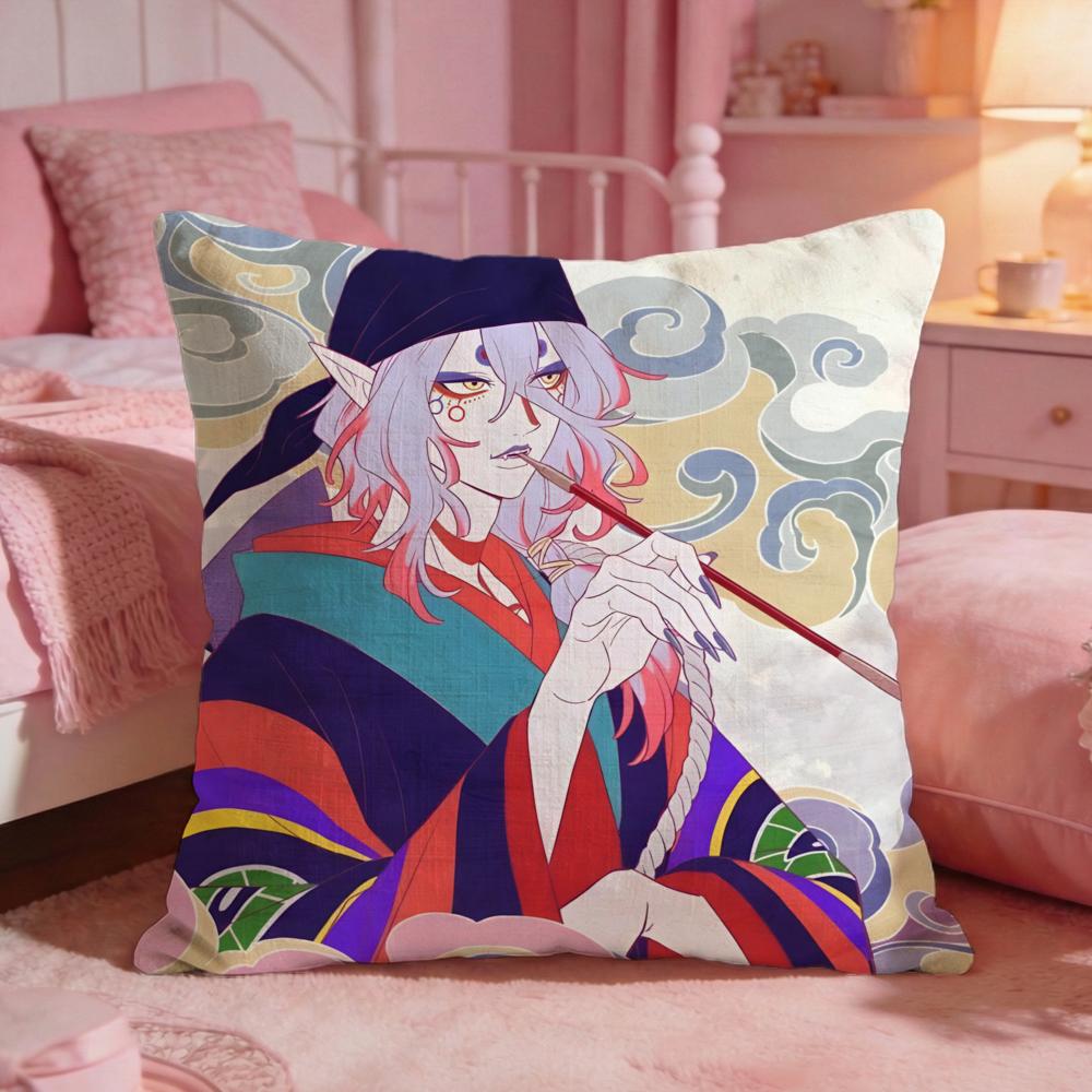 MMononoke Anime Kissenbezug Premium Komfort Wendbar Kissenhülle Zwei in Einem Design für Jeden Raum Auto Innenraum