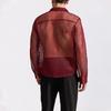 New Men's Hollowed Out Nightclub Long Sleeved Shirt Solid Color Single Breasted Personality Performance Dance Perspective Shirts