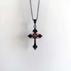 Gothic Rhinestone Cross Necklace with Original European and American Design