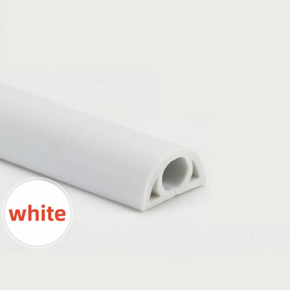 

1Pc 1/3Meters Cord Management Channel,Invisible Decorative Wire Cover, Anti-Step Protector, Adhesive Soft Cable Raceway with Cap 1m белый