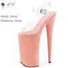 Fashion Nightclub 26cm Suede Pole Dance Shoes Women Cosplay Model Catwalk Waterproof Platform Stripper High Heels Sandals Plus Size 43