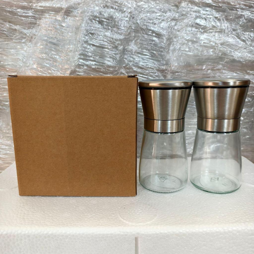 Manual Stainless Steel Salt and Pepper Grinder Set